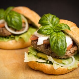hamburger, snack, burger